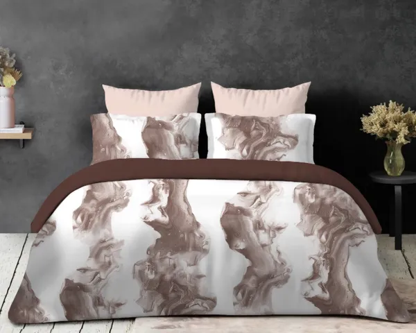 Brown_Micro_Fabric_Double_Bed_Bedsheet_With_2_Pillow_Covers