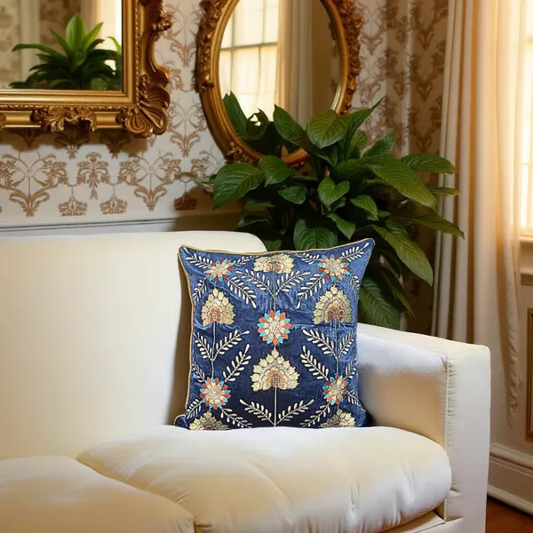 Blossoms_Premium_embroidery_on_a_blue_velvet_cushion_cover._16x16_inch_1_unit.