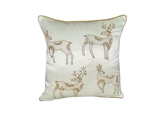Blossoms_Premium_ultra_luxury_designer_Cushion_cover_with_glace_cotton_fabric_._Off_white_fabric_with_Animal_zari_golden_embroidery_on_it_._16x16_inch_._Pack_of_1_.