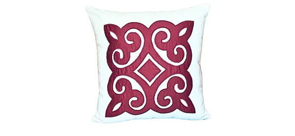 Blossoms_Set_of_5_pcs_set_of_Decorative_Designer_Cushion_Covers_|Embroidered_work|_16x16|inch_and_1_round_._Cotton_Fabric|Modern_Design._Set_of_5_pcs