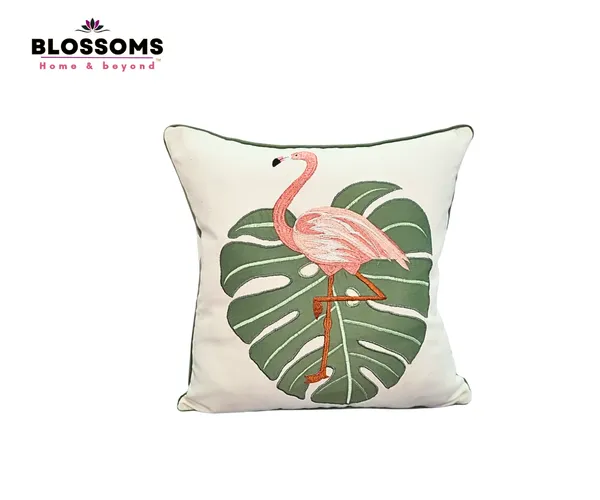 Blossoms_Swan_embroidery_patch_work_,_off_white_colour_,_16x16_inch_set_of_1_.