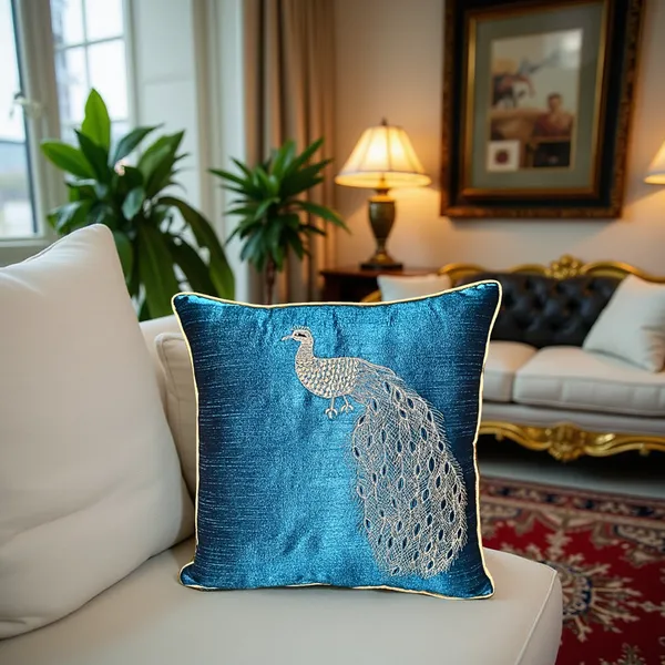 Maroon_Designer_Zari_Peacock_Embroidered_Cushion_Cover