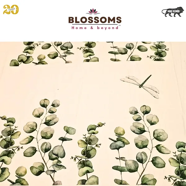 Beige_Modern_Leaf_Design_Printed_Glace_Cotton_Satin_King_Size_Double_Bedsheet_With_2_Pillow_Covers