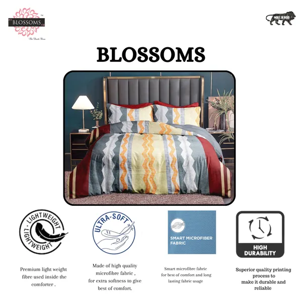 Microfiber_double_bedsheet_|Stripe_design_|2pillow_covers|200tc|120gsm|Supersoft|95by_95inch|