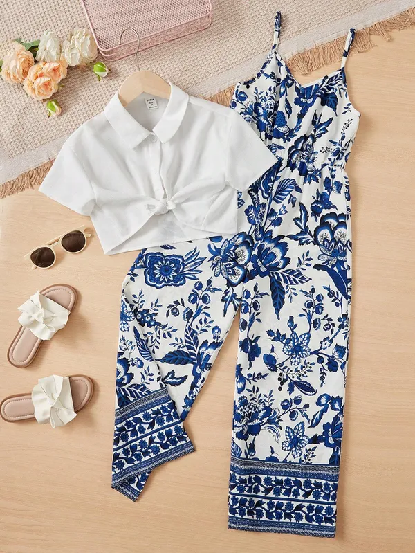 Kids_Girl_Cotton_Blue_Jumpsuit