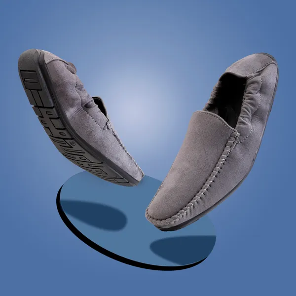 Grey_Synthetic_Leather_Slip_On_Loafers_|_For_Men