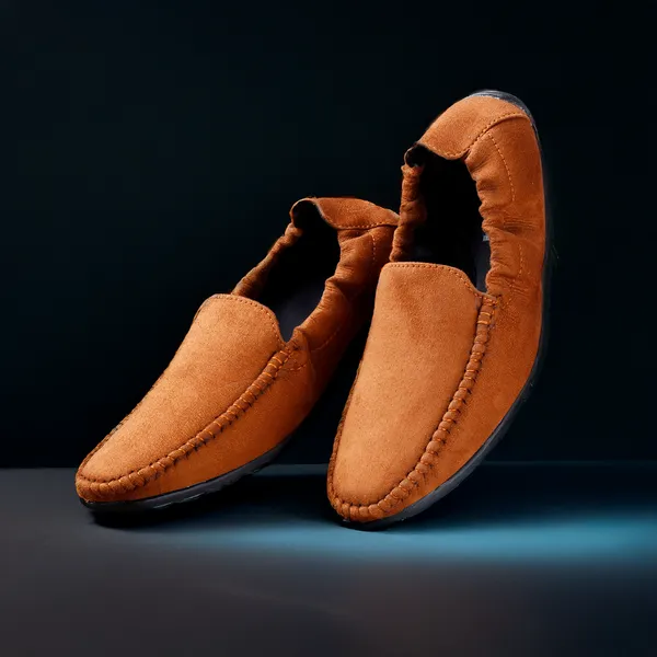 Tan_Synthetic_Leather_Slip_On_Loafers_|_For_Men