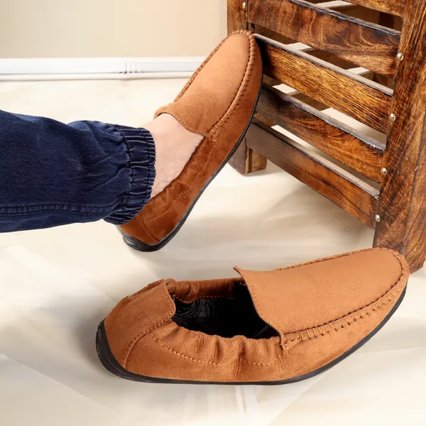 Tan_Synthetic_Leather_Slip_On_Loafers_|_For_Men