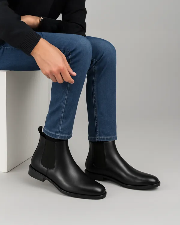 Kraasa_Men's_Slip_On_Fashion_Chelsea_Boots_|_High_Tops,_Soft_Cushioned_Insole,_Comfortable_Fit,_Trendy,_Stylish_Boots