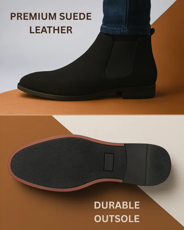 Black_Synthetic_Leather_Slip_On_Chelsea_Boots_|_For_Men