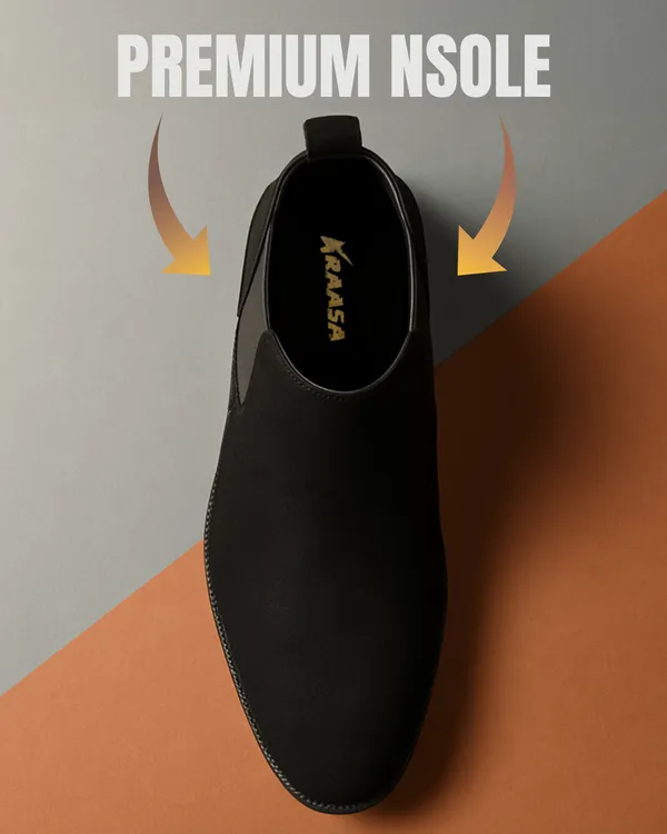 Black_Synthetic_Leather_Slip_On_Chelsea_Boots_|_For_Men