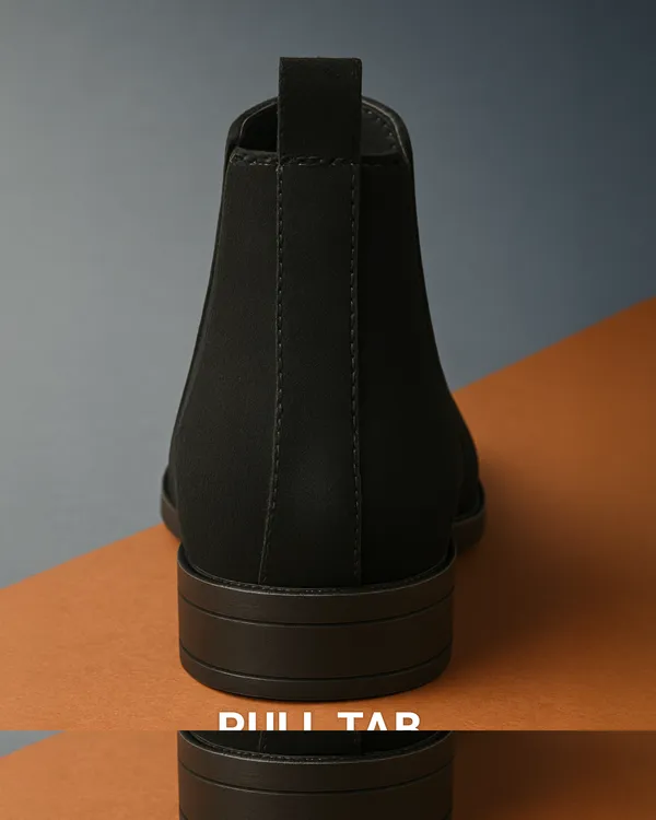 Black_Synthetic_Leather_Slip_On_Chelsea_Boots_|_For_Men