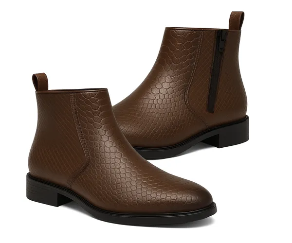 Kraasa_ORION-X_Men's_Vegan_Leather_Chelsea_Boots_Classic_Almond_Toe_Ankle_Boots_with_Textured_Finish_|_Formal_&_Smart_Casual_Boots