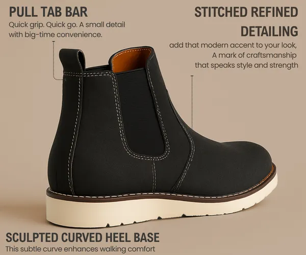 Kraasa_Mens_ZYRO_Slip_On_Casual_Chelsea_Boots_|_High_Tops,_Soft_Cushioned_Insole,_Comfortable_Fit,_Trendy,_Fashion,_Stylish_Boots