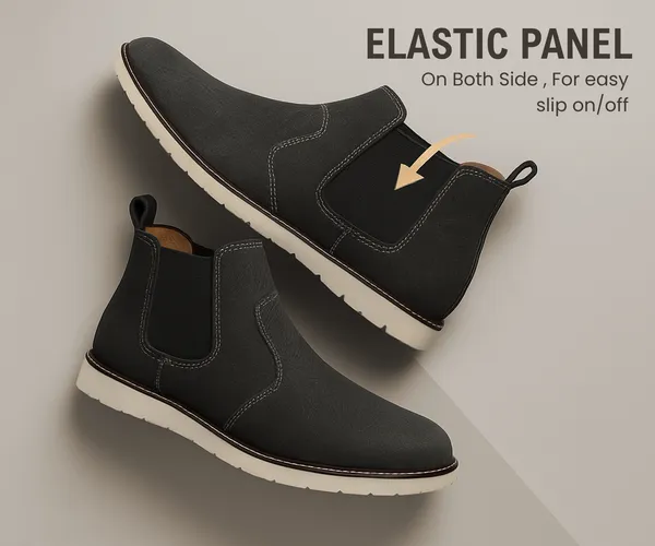 Kraasa_Mens_ZYRO_Slip_On_Casual_Chelsea_Boots_|_High_Tops,_Soft_Cushioned_Insole,_Comfortable_Fit,_Trendy,_Fashion,_Stylish_Boots