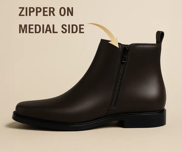 Kraasa_THE_ASHFORD__Mens_Stylish_Vegan_Leather_Chelsea_Boots_with_Side_Zipper_&_Elastic_Panel,_Square_Toe_Ankle_Boot_(Tan_/_Black_/_Brown)