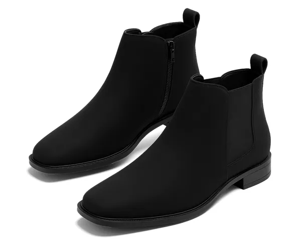 Kraasa_The_Ashford__Mens_Stylish_Vegan_Leather_Chelsea_Boots_with_Side_Zipper_&_Elastic_Panel,_Square_Toe_Ankle_Boot