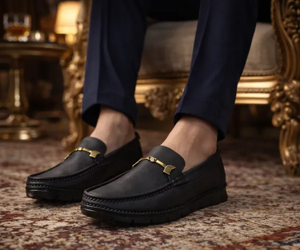 Kraasa_Men's_Casual_Loafers_|_Synthetic_Leather_Upper_|_Comfortable_PU_Sole_|_Slip-On_Buckle_Office,_Party_Shoes