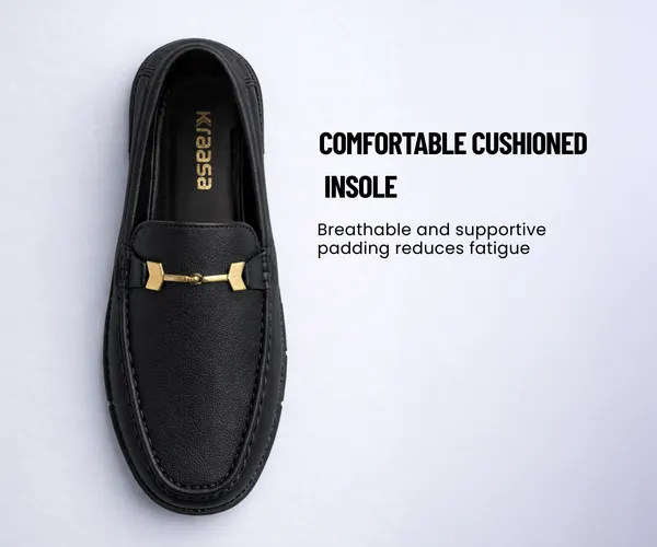 Kraasa_Men's_Casual_Loafers_|_Synthetic_Leather_Upper_|_Comfortable_PU_Sole_|_Slip-On_Buckle_Office,_Party_Shoes