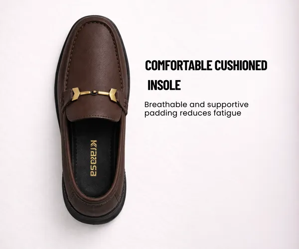 Kraasa_Men's_Casual_Loafers_|_Synthetic_Leather_Upper_|_Comfortable_PU_Sole_|_Slip-On_Buckle_Office,_Party_Shoes
