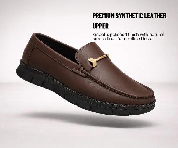 Kraasa_Men's_Casual_Loafers_|_Synthetic_Leather_Upper_|_Comfortable_PU_Sole_|_Slip-On_Buckle_Office,_Party_Shoes