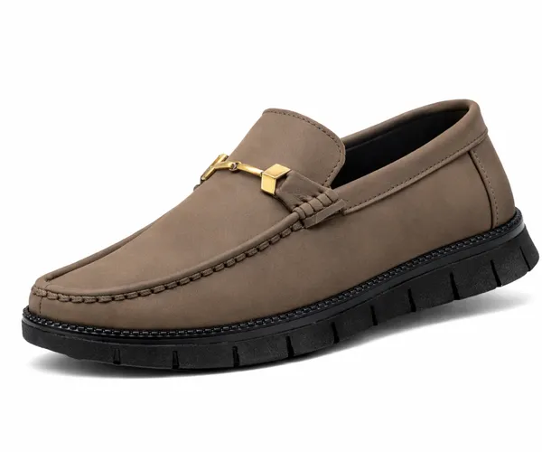 Kraasa_Men's_Casual_Loafers_|_Synthetic_Leather_Upper_|_Comfortable_PU_Sole_|_Slip-On_Buckle_Office,_Party_Shoes