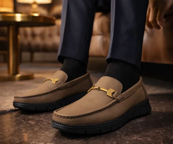 Kraasa_Men's_Casual_Loafers_|_Synthetic_Leather_Upper_|_Comfortable_PU_Sole_|_Slip-On_Buckle_Office,_Party_Shoes