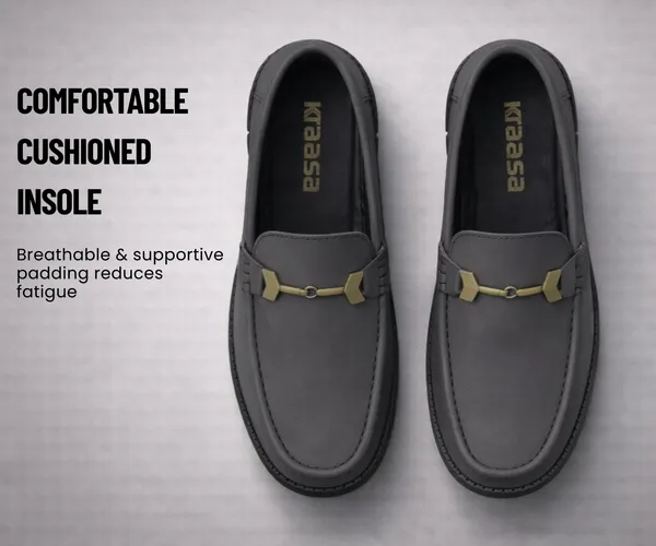 Kraasa_Men's_Casual_Loafers_|_Synthetic_Leather_Upper_|_Comfortable_PU_Sole_|_Slip-On_Buckle_Office,_Party_Shoes