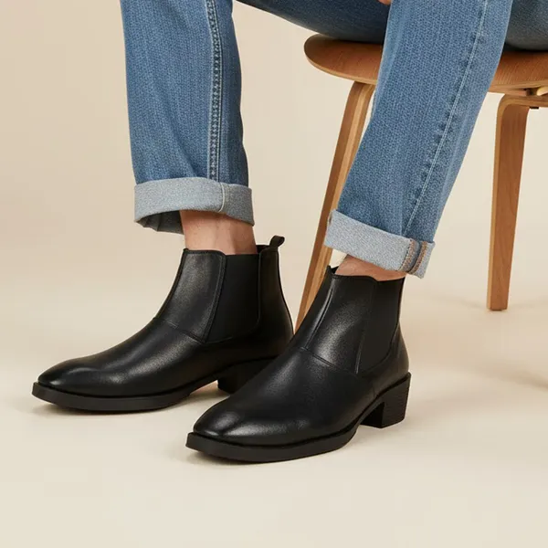 Kraasa_Men's_Height_Increasing_Chelsea_Boots_|_PU_Leather_Slip-On_Ankle_Boots_|_Comfortable_Formal_&_Smart_Casual_Footwear