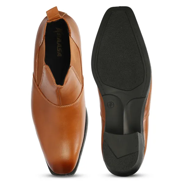Kraasa_Men's_Height_Increasing_Chelsea_Boots_|_PU_Leather_Slip-On_Ankle_Boots_|_Comfortable_Formal_&_Smart_Casual_Footwear