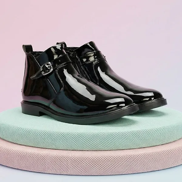 Kraasa_Men's_Buckle_Belt_Chelsea_Boots_|_Synthetic_Leather_Slip-On_Ankle_Boots_|_Comfortable_Formal_&_Smart_Casual_Footwear
