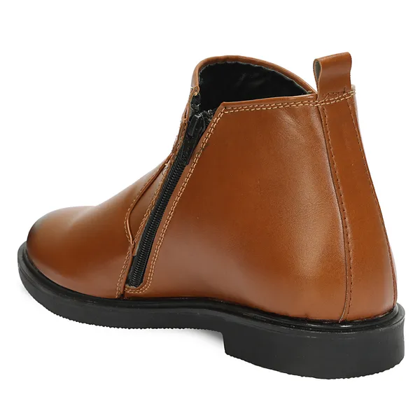Kraasa_Men's_Buckle_Belt_Chelsea_Boots_|_Synthetic_Leather_Slip-On_Ankle_Boots_|_Comfortable_Formal_&_Smart_Casual_Footwear