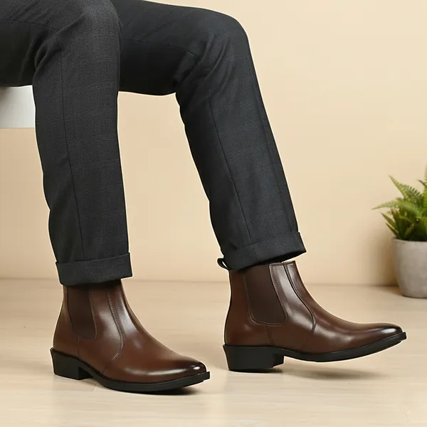 Kraasa_Men's_Synthetic_Leather_Chelsea_Boots_'_Slip-On_Ankle_Boots_with_Elastic_Side_Panels_&_Low_Heel,_Formal_Casual_Wear
