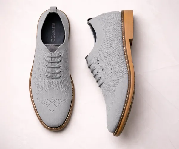 Kraasa_Men's_Casual_Sneaker_Lace-Up_Oxford_Shoes_|_Breathable_Knit_Upper_|_Lightweight_&_Comfortable_|_Stylish_Brown_Sole_|_Office