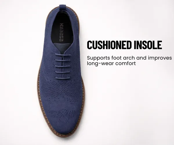Kraasa_Men's_Casual_Sneaker_Lace-Up_Oxford_Shoes_|_Breathable_Knit_Upper_|_Lightweight_&_Comfortable_|_Stylish_Brown_Sole_|_Office