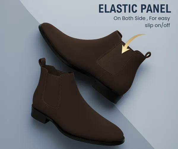 Kraasa_Men's_Slip_On_Fashion_Chelsea_Boots_|_High_Tops,_Soft_Cushioned_Insole,_Comfortable_Fit,_Trendy,_Stylish_Boots