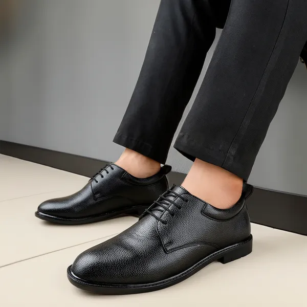 Kraasa Kraasa Premium Men's Formal Shoe Derby Shoes, Lace-Up Style, Shiny  Finish Solid Design Perfect for Formal, Business Casual, Lace-Up