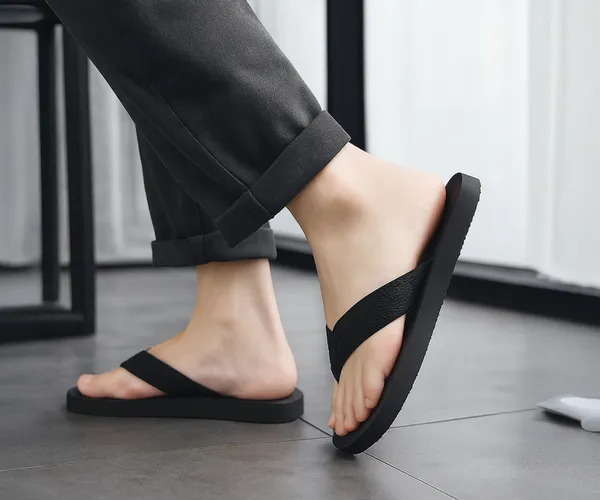 Kraasa_Men's_EVA_Ortho_Slippers_with_Soft_Fabric_Straps_|_Lightweight_Comfortable_Anti-Slip_Daily_Use_Casual_Chappal_in_Exciting_Colors