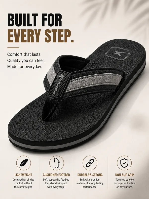 Kraasa_Fleece_Slippers_for_Man_|_Slip-On_Slippers,__Soft_EVA_footbed,_anti-skid_sole,_ortho_cushioning._For_home,_indoor,_bathroom_and_daily_use.