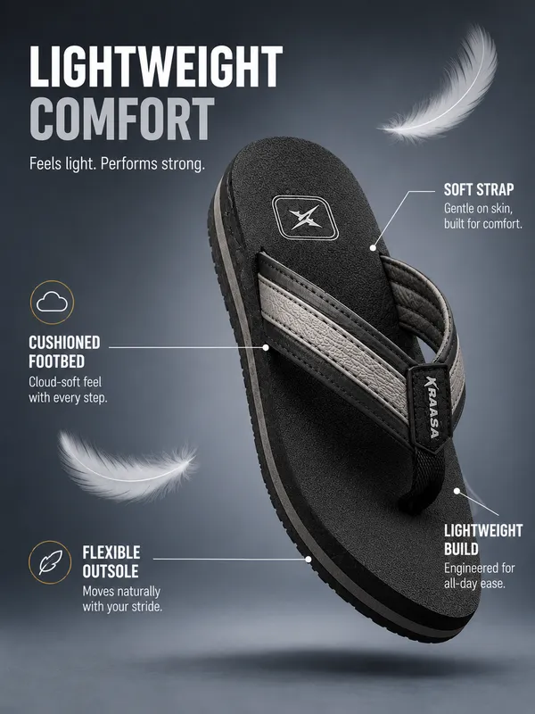 Kraasa_Fleece_Slippers_for_Man_|_Slip-On_Slippers,__Soft_EVA_footbed,_anti-skid_sole,_ortho_cushioning._For_home,_indoor,_bathroom_and_daily_use.
