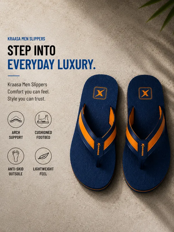 Kraasa_Fleece_Slippers_for_Man_|_Slip-On_Slippers,__Soft_EVA_footbed,_anti-skid_sole,_ortho_cushioning._For_home,_indoor,_bathroom_and_daily_use.