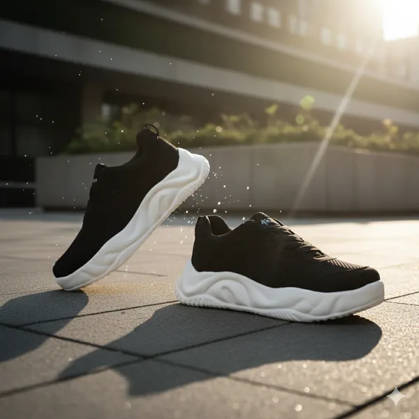 Black_Synthetic_Leather_Lace_Up_Sneakers_|_For_Men