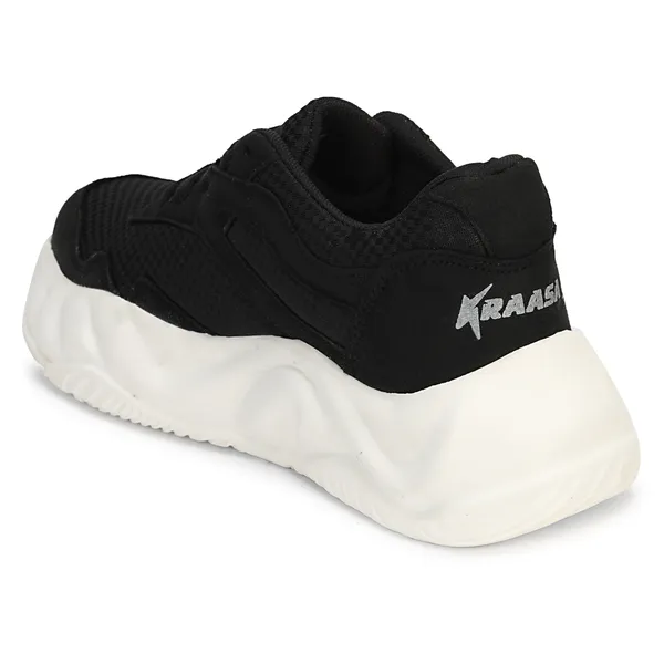 Black_Synthetic_Leather_Lace_Up_Sneakers_|_For_Men