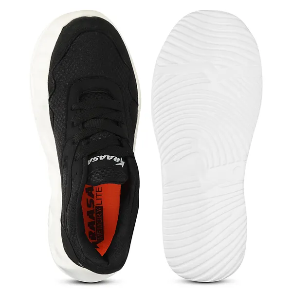 Black_Synthetic_Leather_Lace_Up_Sneakers_|_For_Men