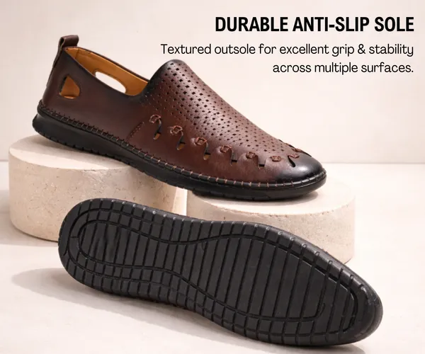 Kraasa_Men's_Premium_Slip-On_Sandals_with_Cushioned_Insole_|_Durable_PU_Sole_|_Comfortable_Casual_Footwear