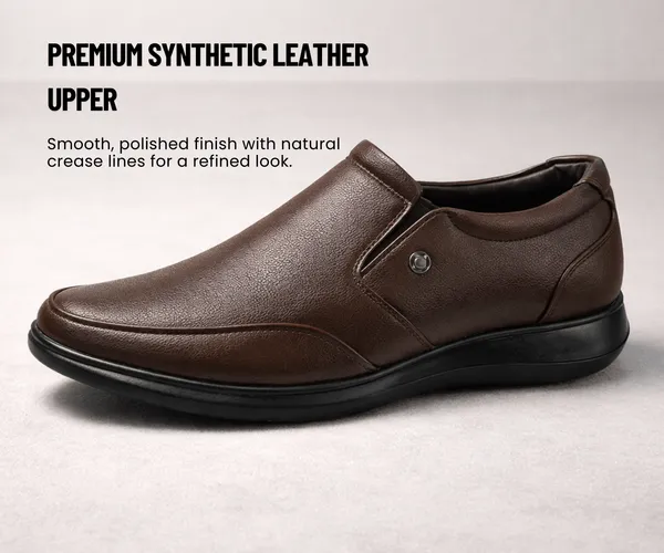 Kraasa_Men's_Formal_Slip-On_Shoes_|_Vegan_Leather_Upper_|_Airmix_Sole_|_High_Cushioning_|_Lightweight_&_Comfortable