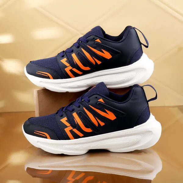 Navy_Synthetic_Leather_Lace_Up_Running_Shoes_|_For_Men