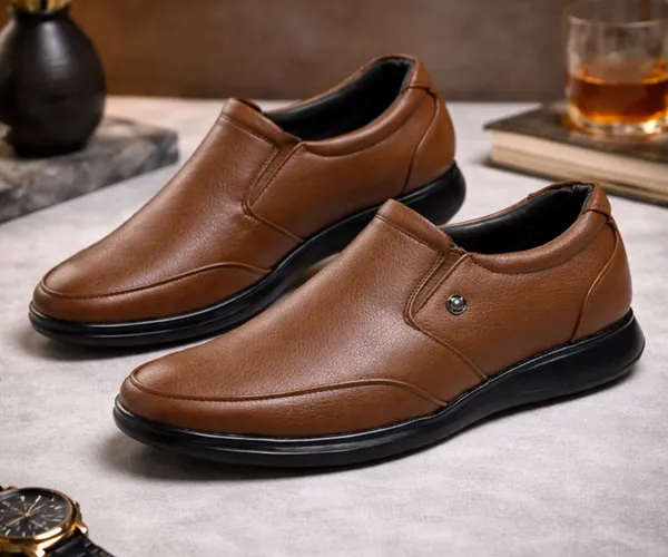 Kraasa_Men's_Formal_Slip-On_Shoes_|_Vegan_Leather_Upper_|_Airmix_Sole_|_High_Cushioning_|_Lightweight_&_Comfortable