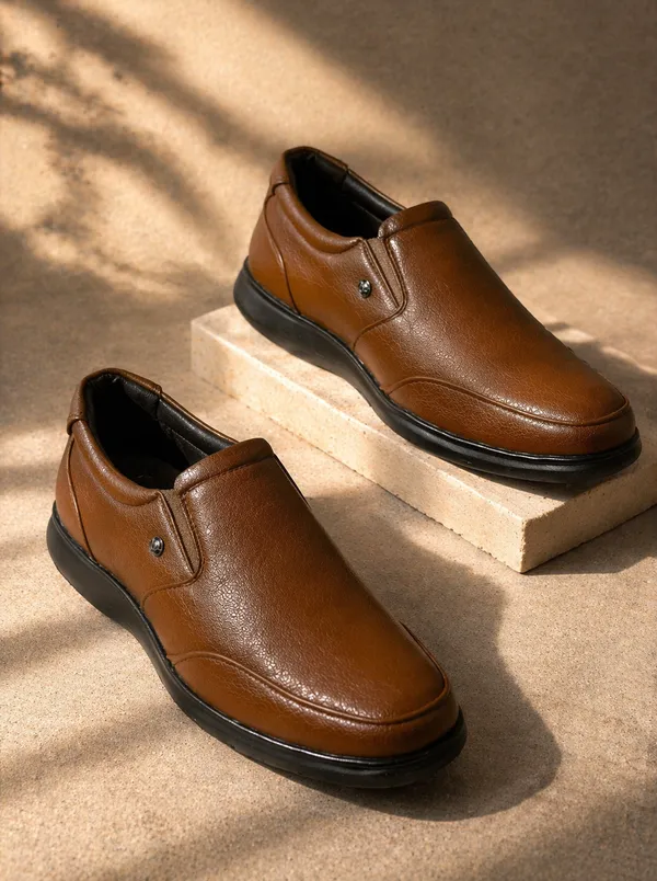 Kraasa_Men's_Formal_Slip-On_Shoes_|_Vegan_Leather_Upper_|_Airmix_Sole_|_High_Cushioning_|_Lightweight_&_Comfortable