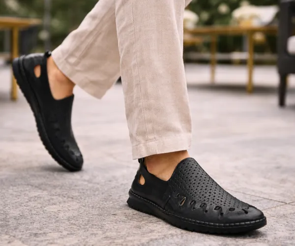 Kraasa_Men's_Premium_Slip-On_Sandals_with_Cushioned_Insole_|_Durable_PU_Sole_|_Comfortable_Casual_Footwear